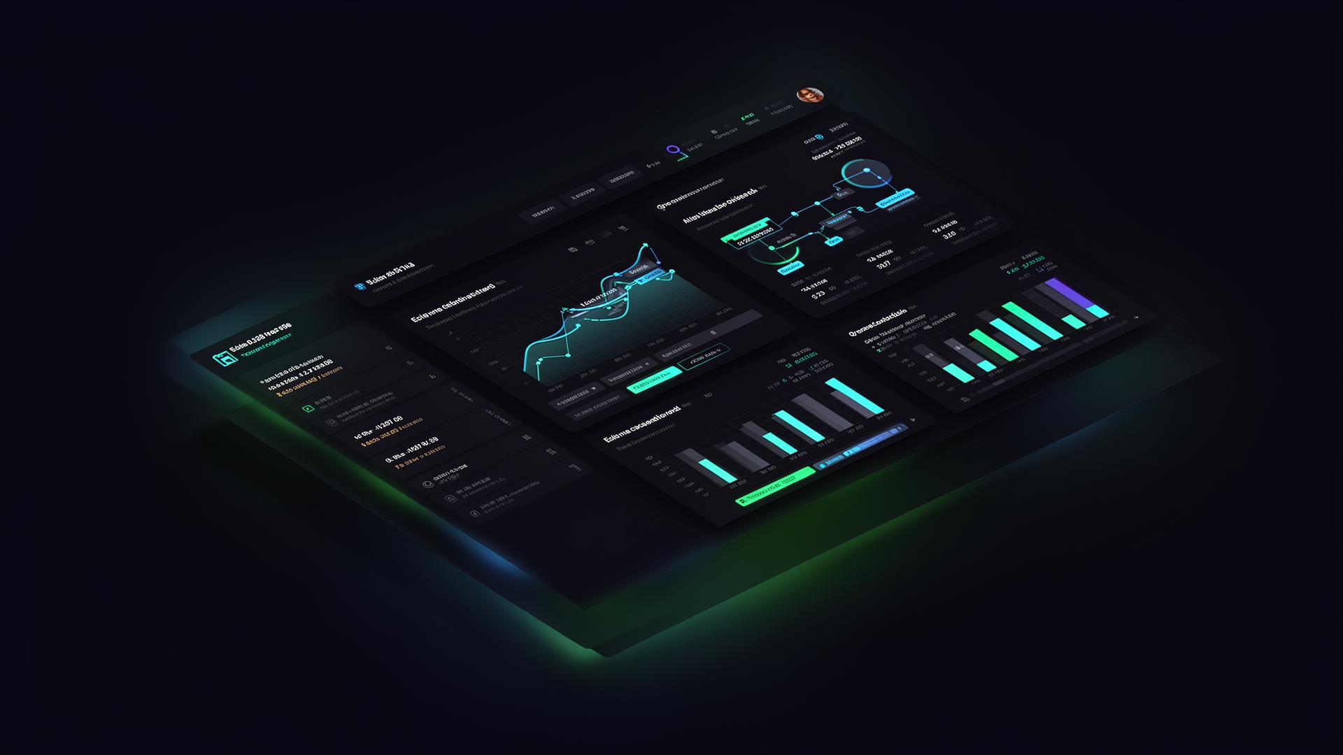 Dashboard de automatización con IA mostrando flujos y métricas en tiempo real